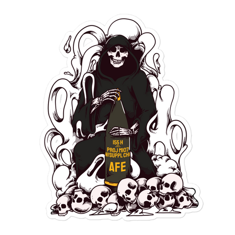 155mm Smoking Reaper Sticker