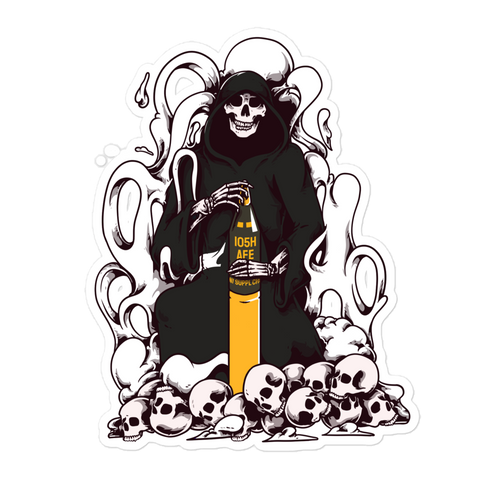 105mm Smoking Reaper Sticker