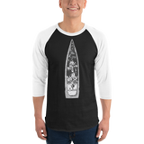 King Of Battle 3/4 sleeve raglan shirt