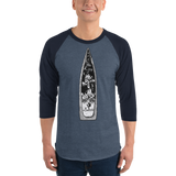 King Of Battle 3/4 sleeve raglan shirt