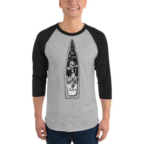 King Of Battle 3/4 sleeve raglan shirt