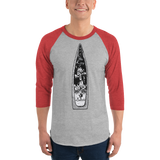 King Of Battle 3/4 sleeve raglan shirt